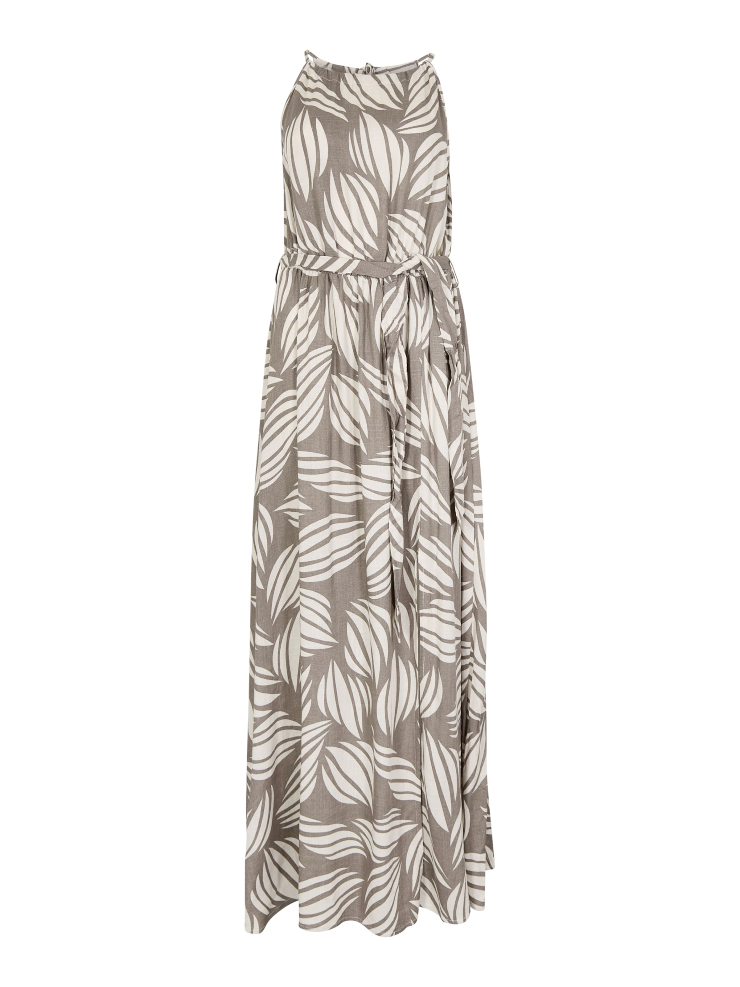 Apricot Shell Print High Neck Maxi Dress ' ' in Grau: Vorderseite