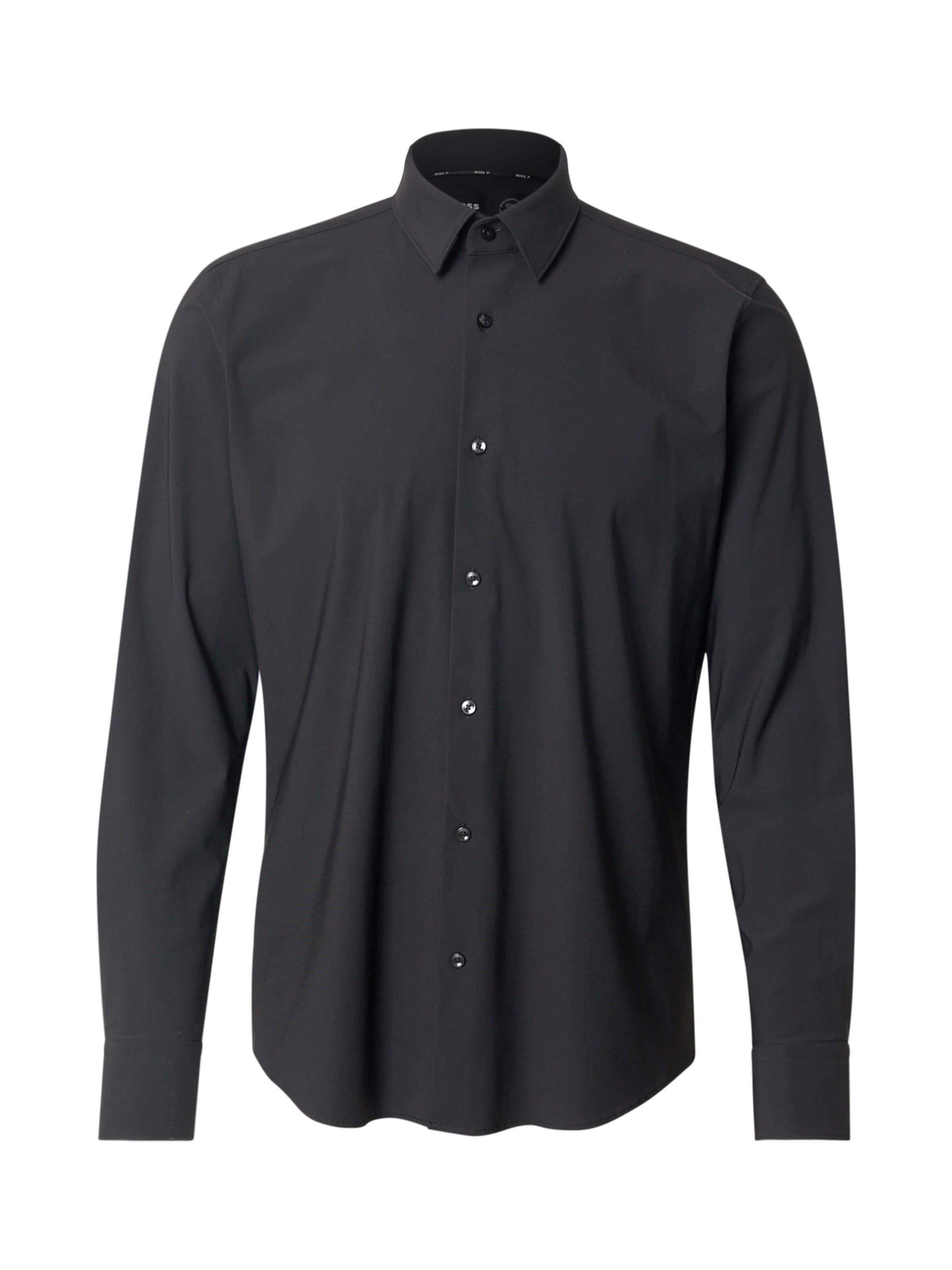 BOSS Regular fit Риза 'P-Joe' в черно: отпред