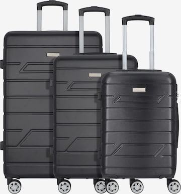 Nowi Suitcase Set in Black: front