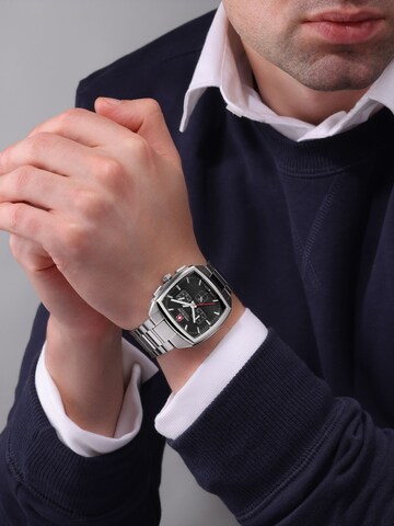 SWISS MILITARY HANOWA Analoog horloge 'Starlight' in Zilver