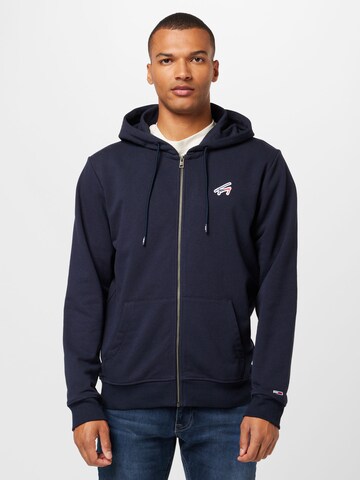 Veste de survêtement Tommy Jeans en bleu : devant