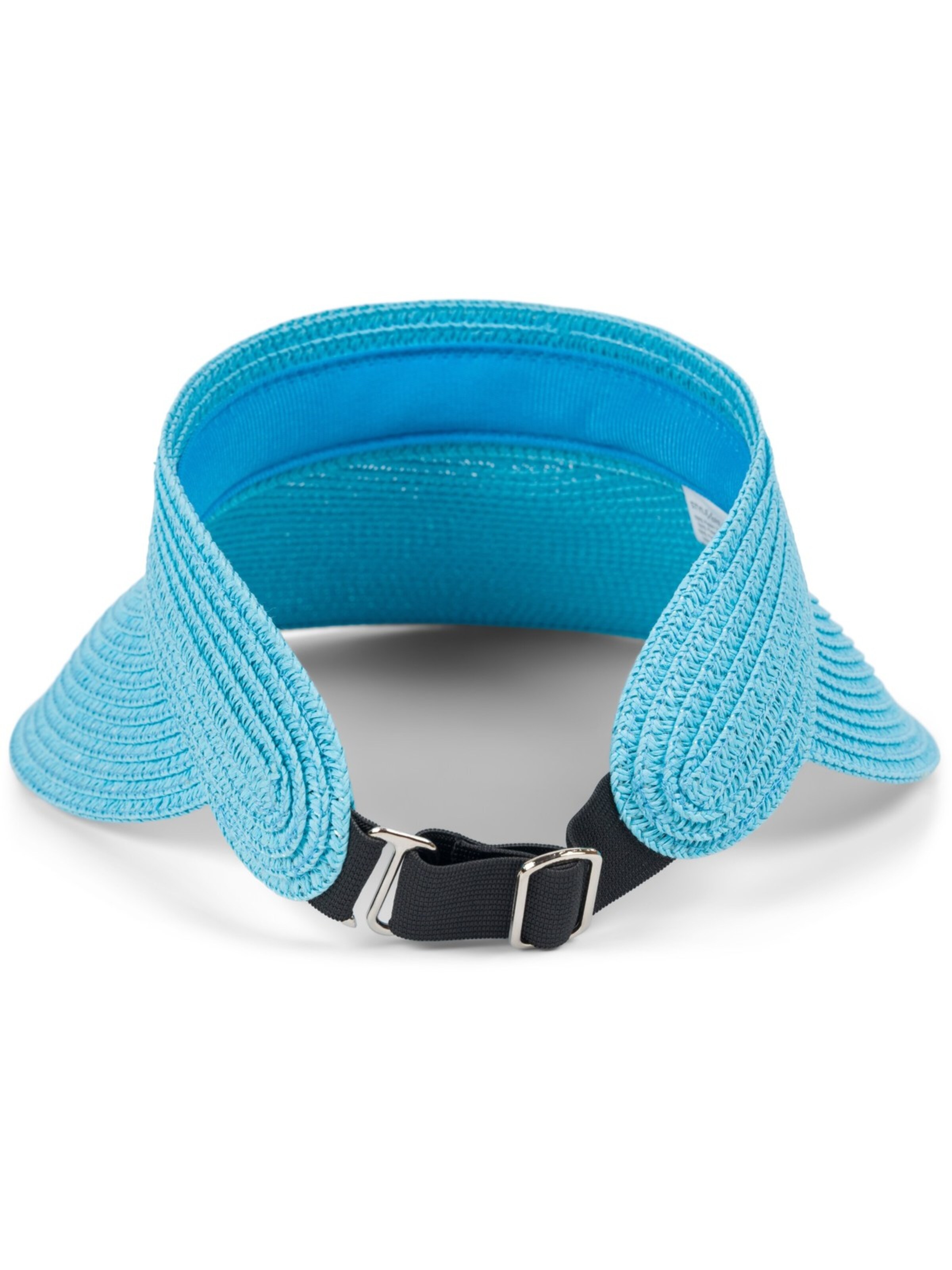 styleBREAKER Cap 'Papierstroh Visor Cap Einfarbig' in Blue