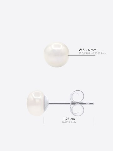 Boucles d'oreilles 'PASSY' Ateliers Saint Germain en blanc