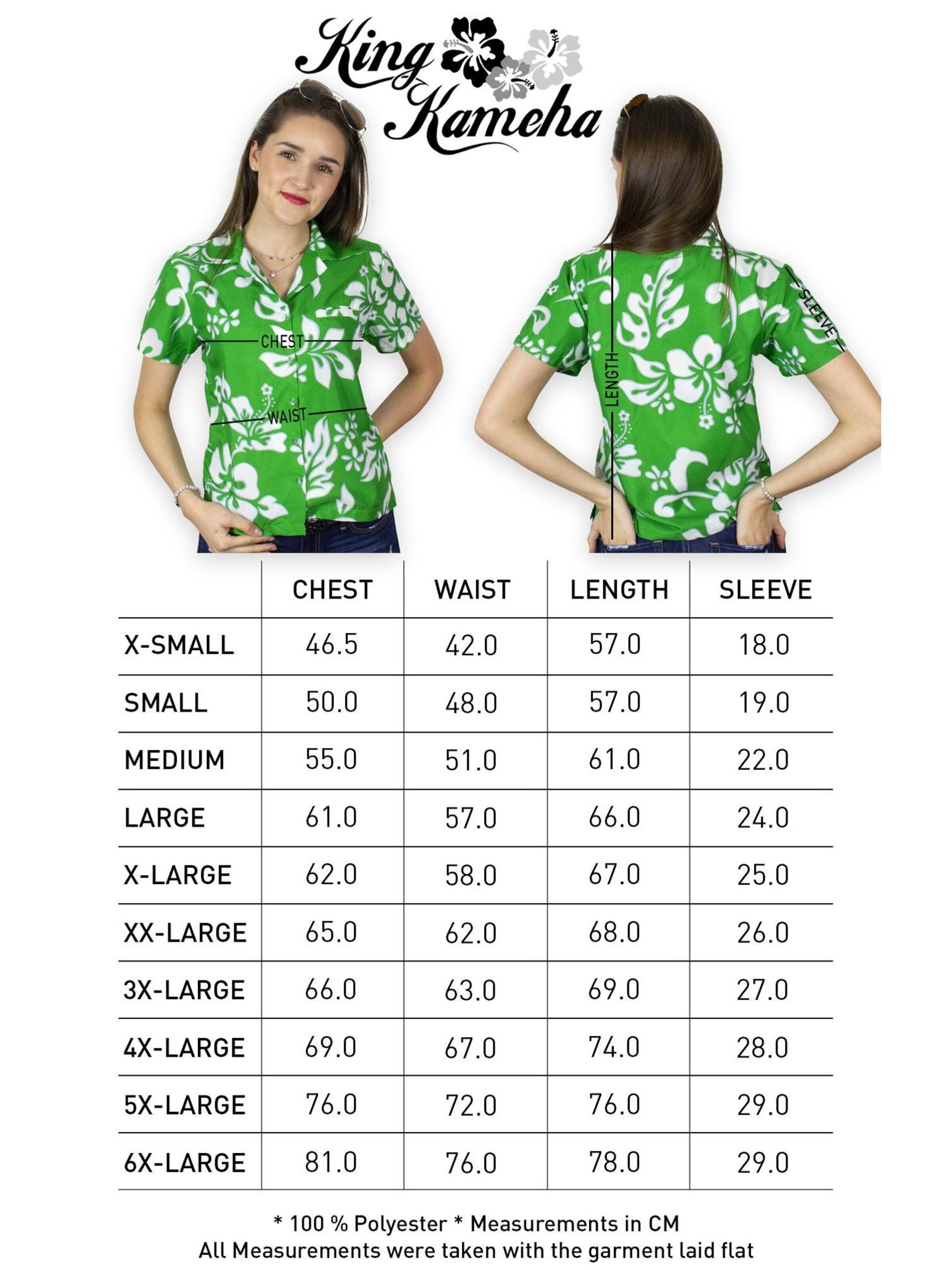Camicia da donna 'Hibiscus' di King Kameha in verde