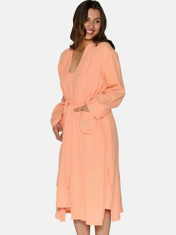 Peignoir long 'Nelly' CCDK Copenhagen en orange : devant