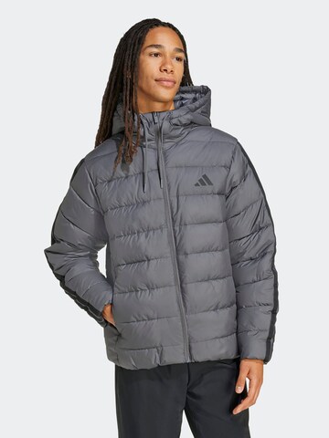 ADIDAS SPORTSWEAR Αθλητικό μπουφάν 'ESS' σε γκρι: μπροστά