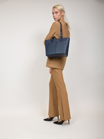 Michael Kors - Bolso de mano 'Jet Set Travel Medium Dbl Pocket Tote Non-Leather Vegan Material' en azul