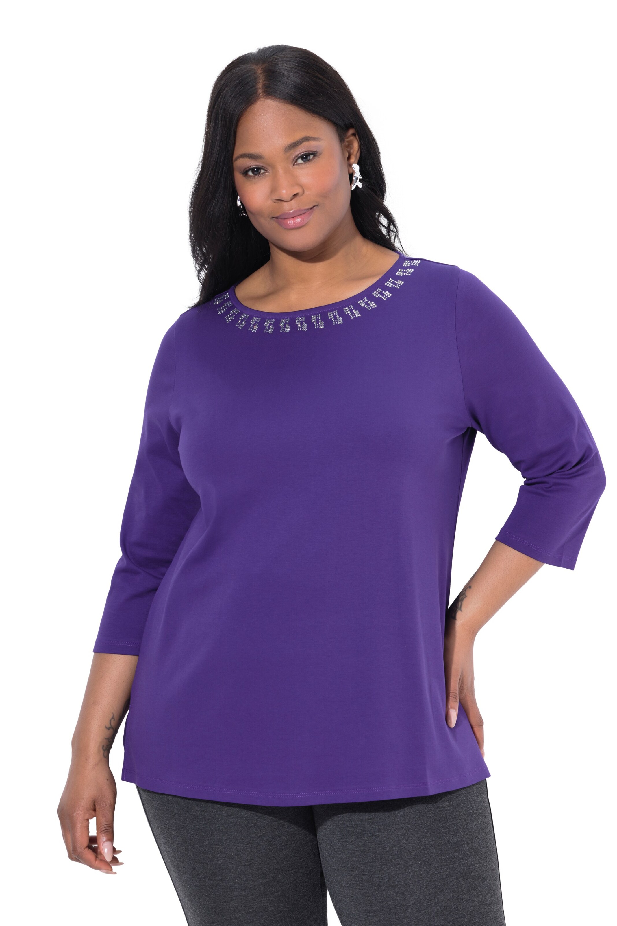 Ulla Popken Shirt in Purple: front