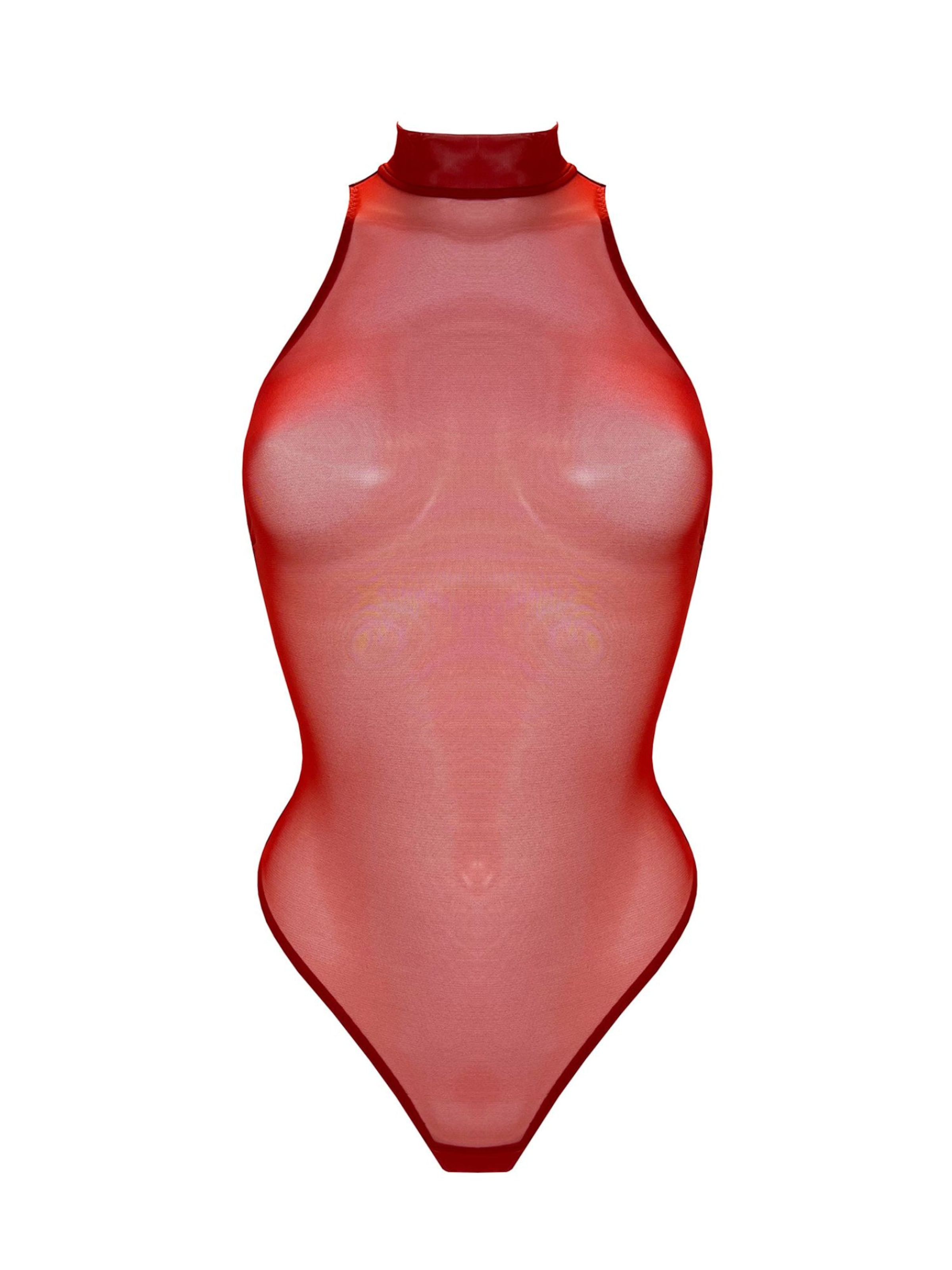 Bordelle Lingerie Bodysuit 'Signature' in Red: front