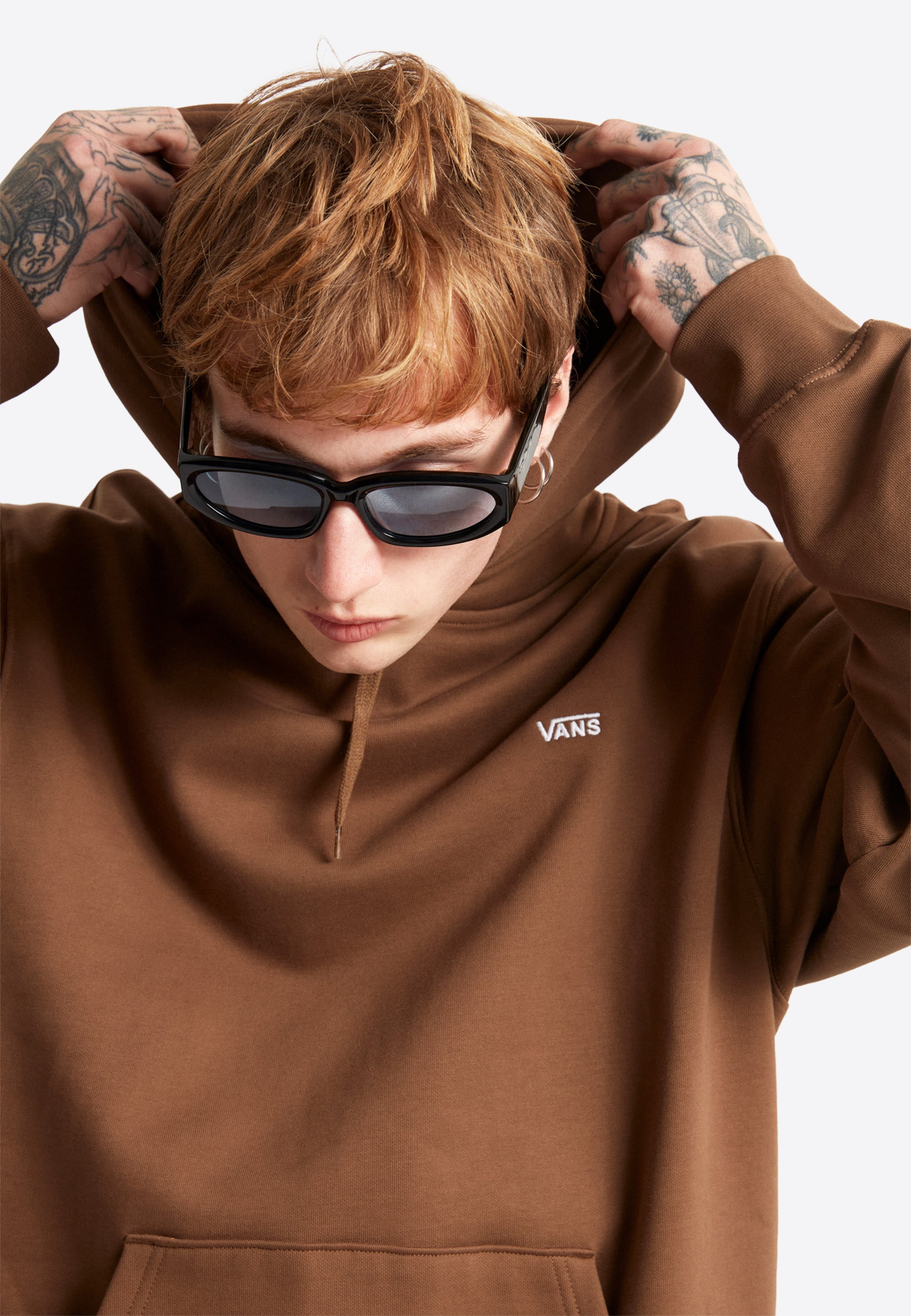 VANS Sweatshirt 'Left Chest Ii' in Chocolate | ABOUT YOU