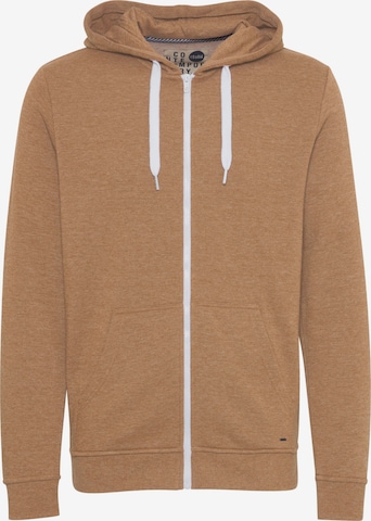 !Solid Zip-Up Hoodie 'Olli' in Brown: front