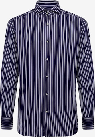 Coupe regular Chemise Boggi Milano en bleu : devant