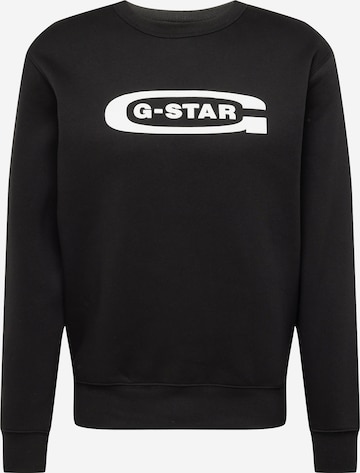 G-Star RAW Sweatshirt 'Old school' in Zwart: voorkant