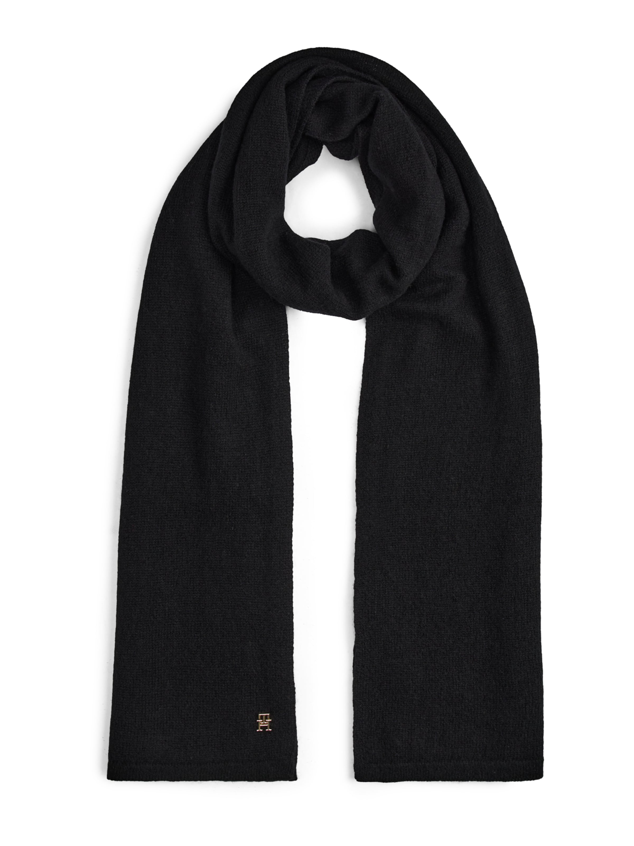 Fular de la TOMMY HILFIGER pe negru: față