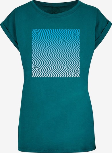 Merchcode T-shirt 'Summer - Wavy' en pétrole / blanc, Vue avec produit