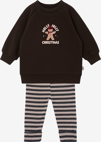LILIPUT Sweatshirt und Hose 'Lebkuchen' in Braun: Vorderseite