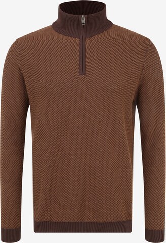 !Solid Sweater 'Duncan' in Brown: front