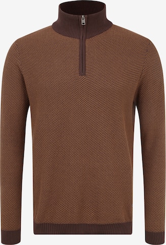 !Solid Sweater 'Duncan' in Brown: front