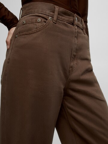 Pull&Bear Wide leg Jeans in Brown