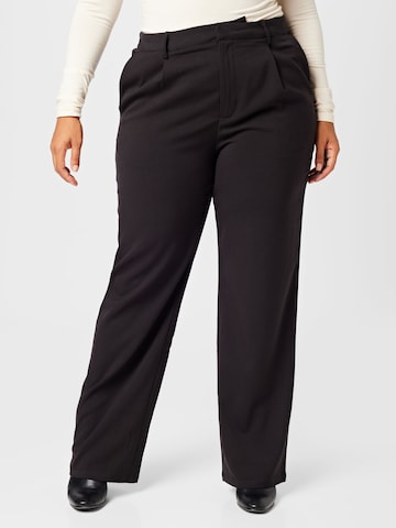 Cotton On Curve Loose fit Pleat-Front Pants 'BLAKE' in Black: front