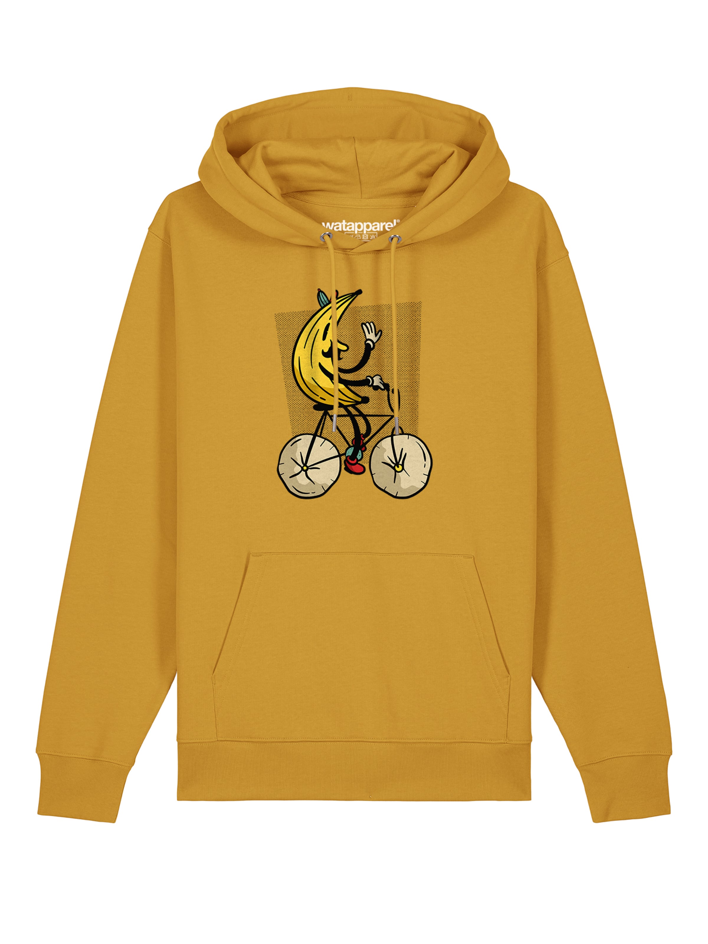 Sweat-shirt ' Banana Rider ' Watapparel en jaune : devant