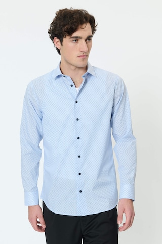 Matinique Regular fit Button Up Shirt 'Marc' in Blue