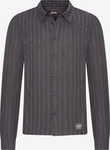 4funkyflavours Slim fit Button Up Shirt 'Pretty Insane' in Grey: front