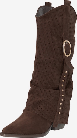 Bottes de cowboy Salinyang en marron : devant