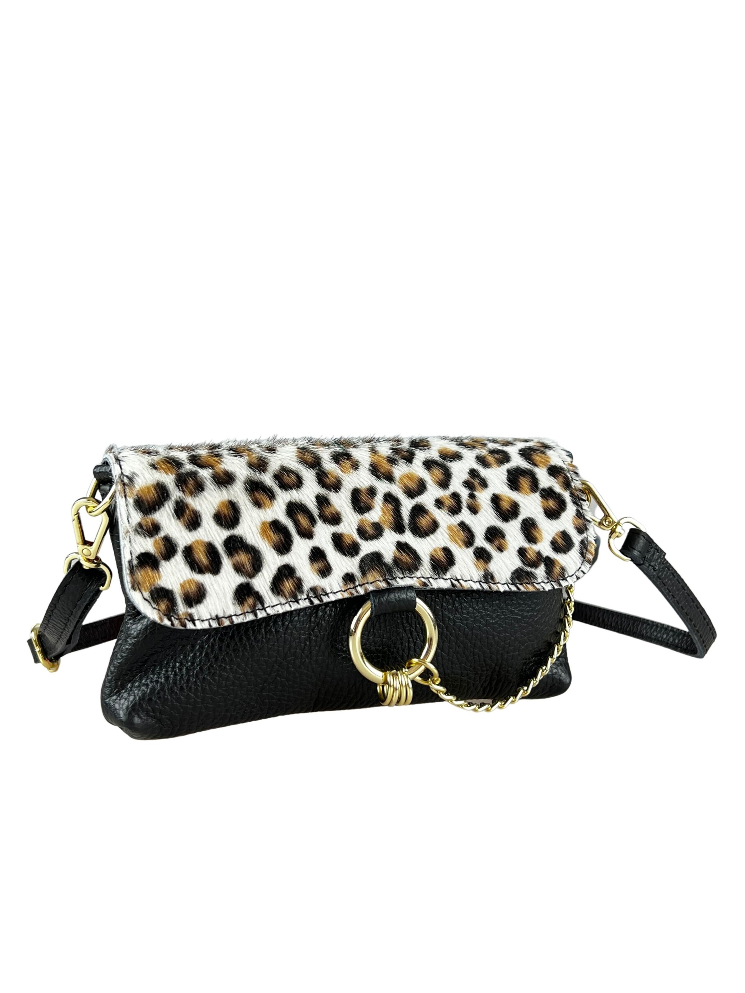 COLLEZIONE ALESSANDRO Crossbody Bag 'Mini-Leo' in Black: front