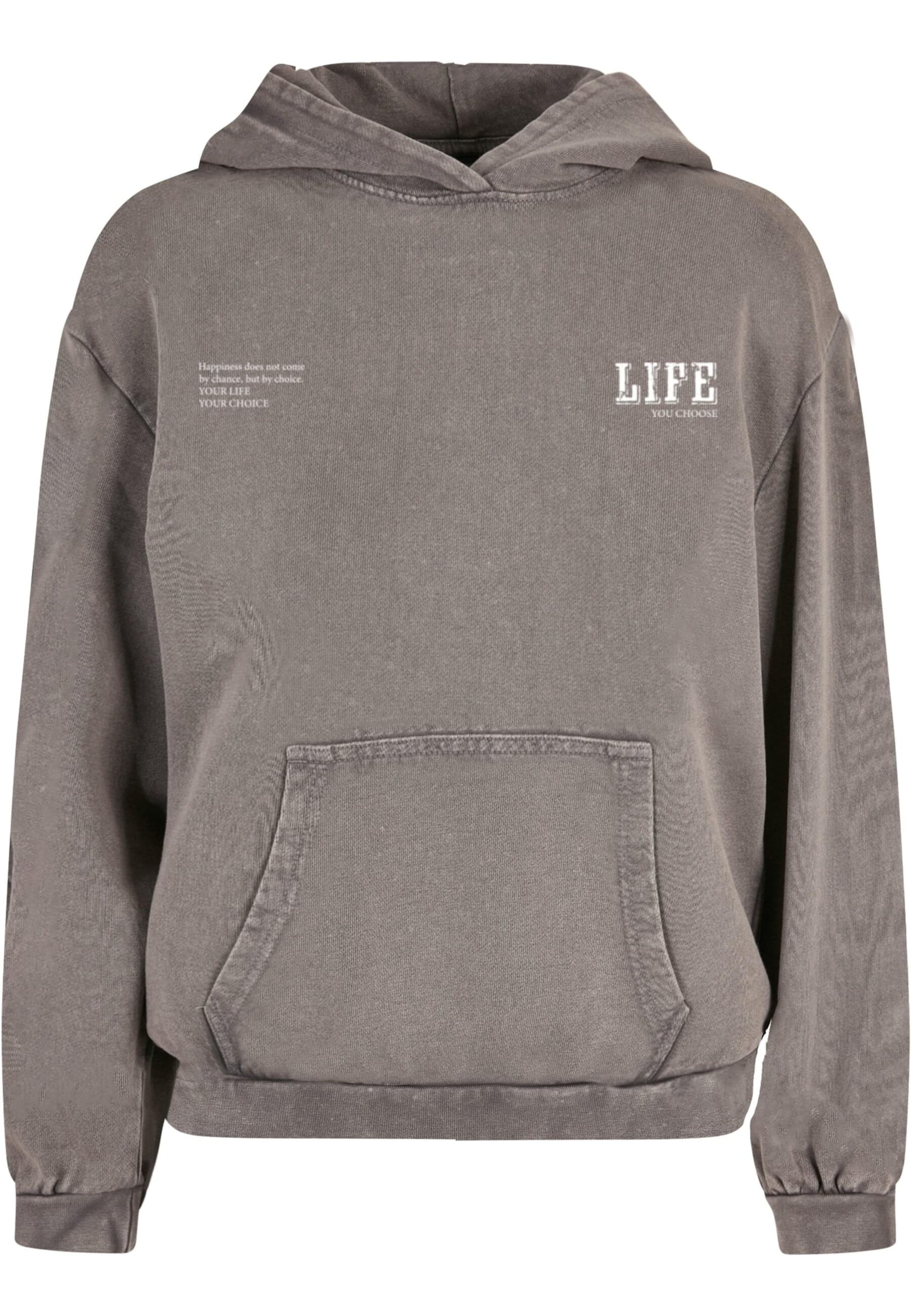 Sweat-shirt 'Life' Merchcode en gris : devant