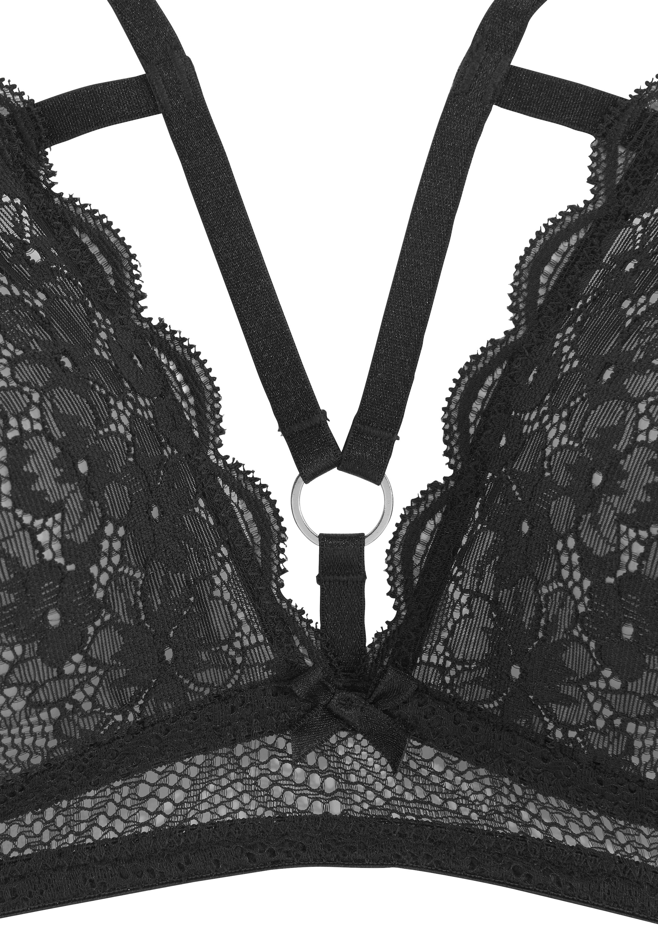 melns PETITE FLEUR GOLD Trijstūra formas Apakšveļas komplekti