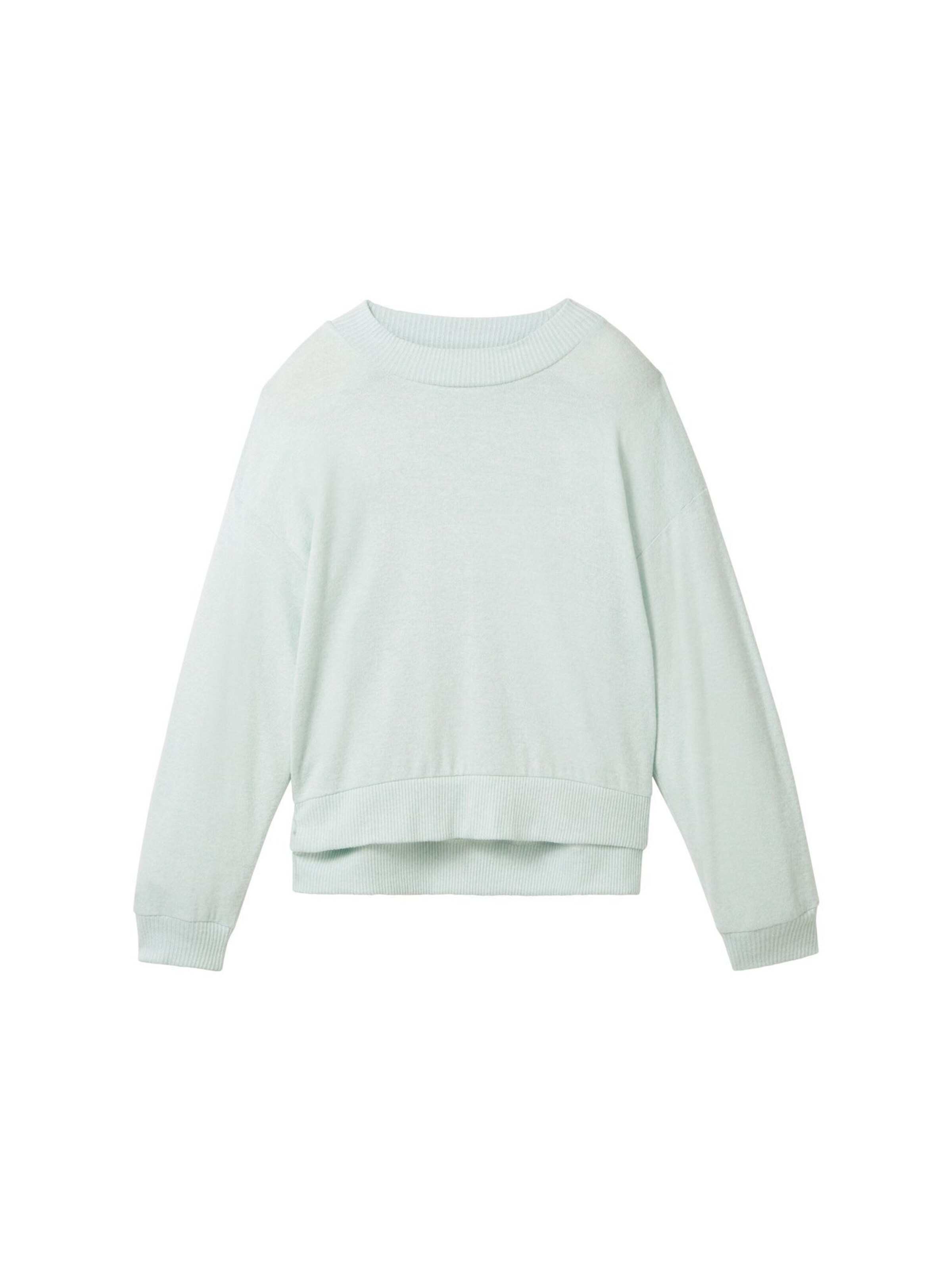 TOM TAILOR Sweatshirt in Groen: voorkant