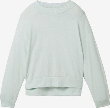 TOM TAILOR Sweatshirt in Groen: voorkant