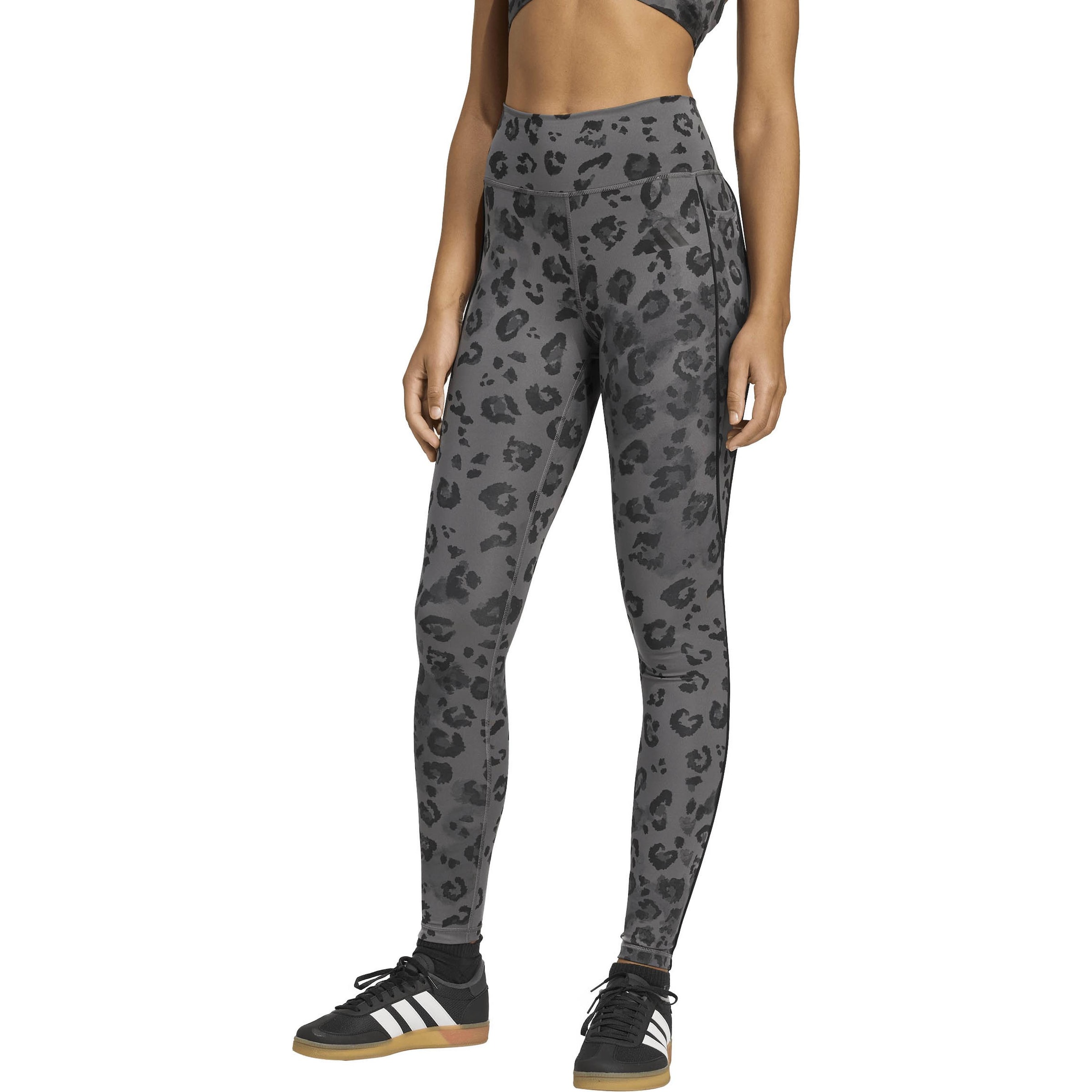 ADIDAS PERFORMANCE Skinny Sporthose 'Essentials' in Grau: Vorderseite