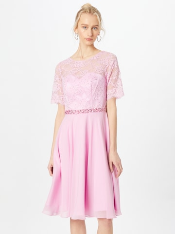 Robe mascara en rose : devant