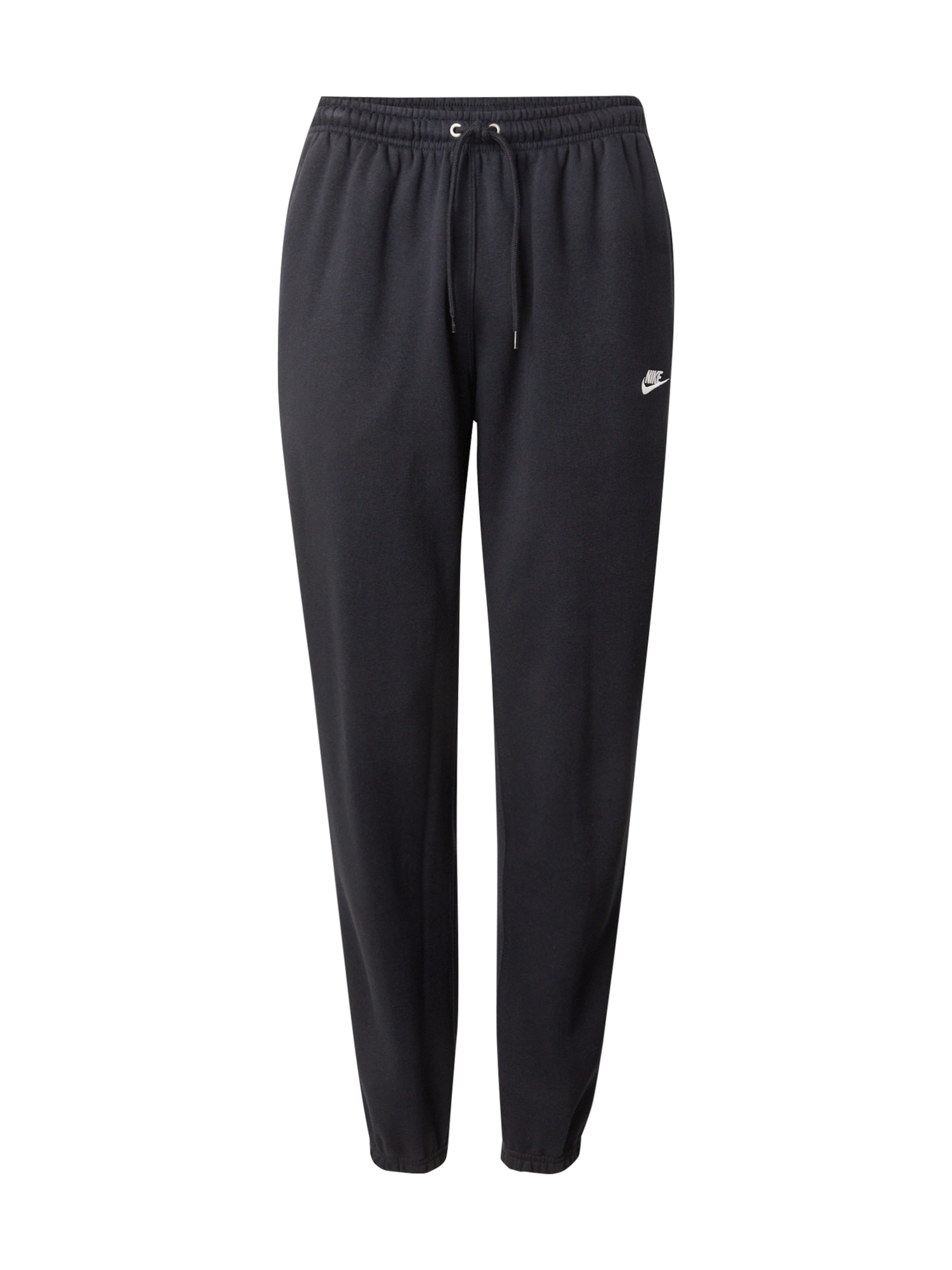 juoda Nike Sportswear Siaurėjantis Kelnės 'Club': priekis