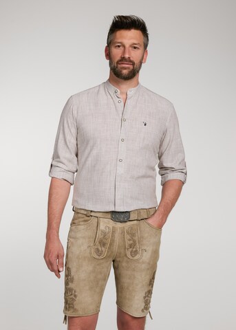 SPIETH & WENSKY Regular fit Button Up Shirt in Beige: front