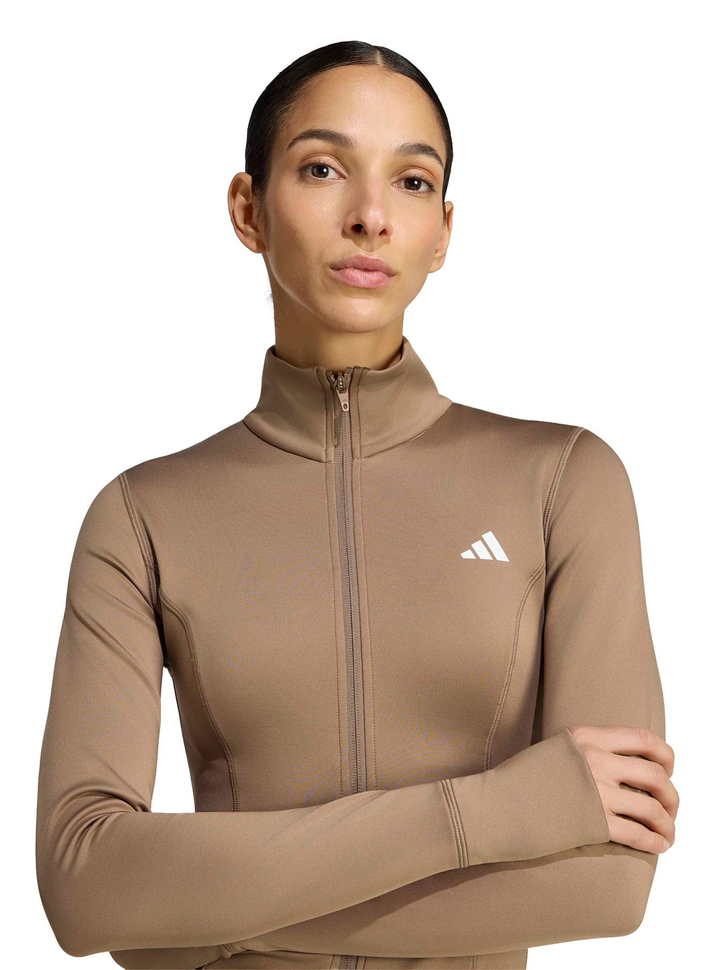 ADIDAS PERFORMANCE Αθλητική ζακέτα φούτερ 'Opt Ess' σε πράσινο