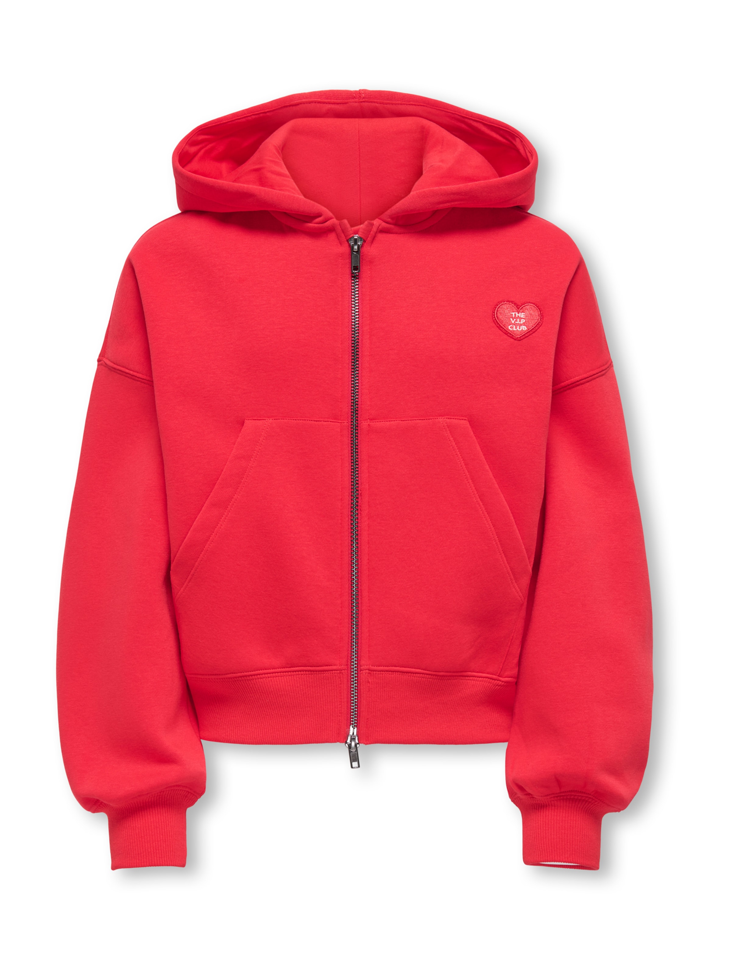 ONLY GIRLS Tepláková bunda 'KOGEVISA' - Červená: predná strana