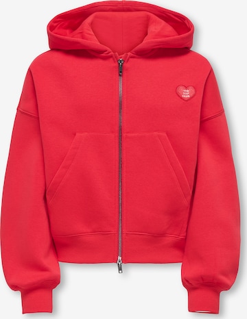ONLY GIRLS - Casaco em moletão 'KOGEVISA' em vermelho: frente