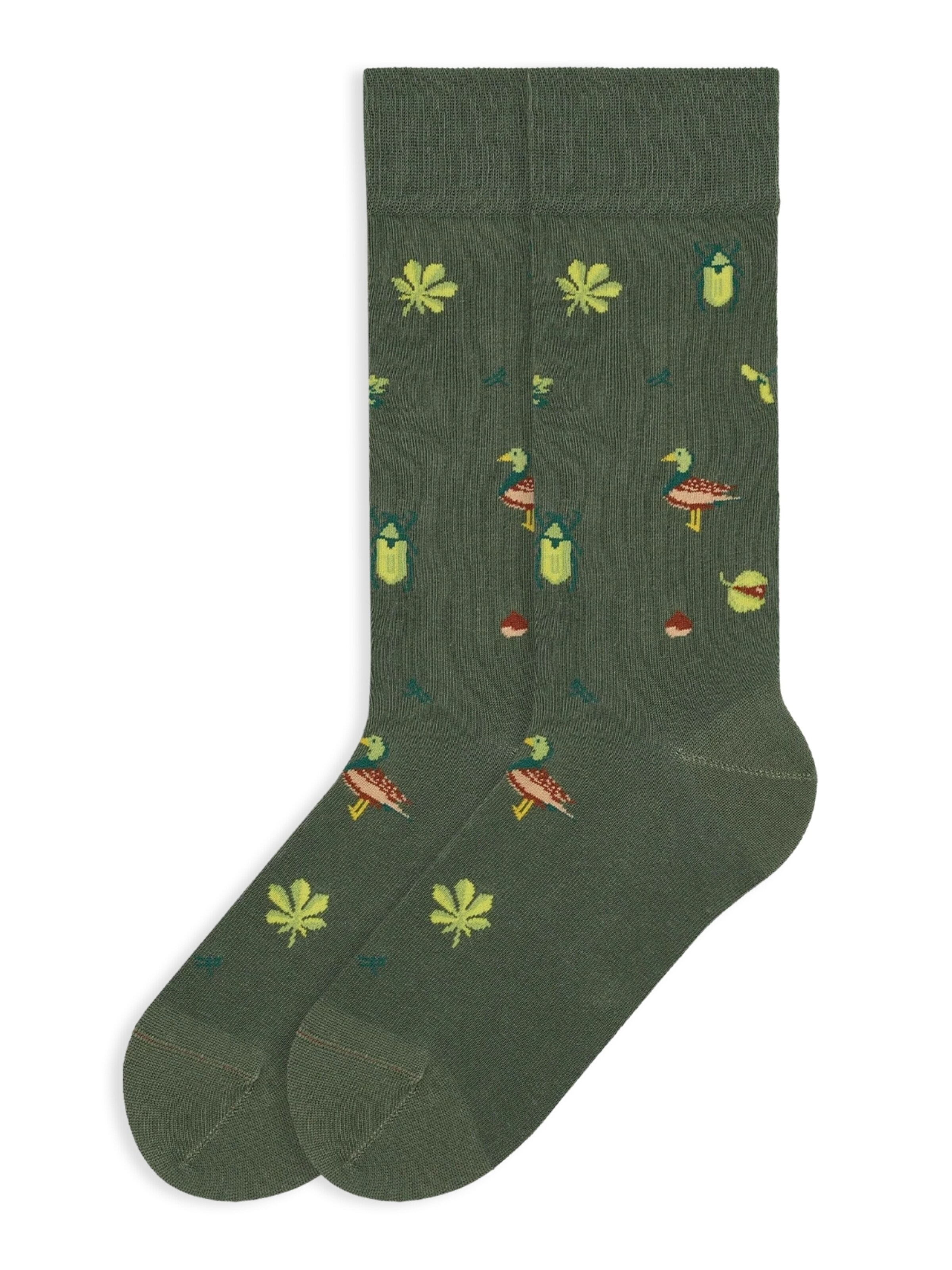 Von Jungfeld Socks 'Herbst ICONS' in Green: front