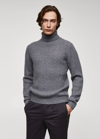 MANGO MAN Pullover 'Marias2' in Grau: predná strana