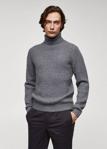 MANGO MAN Sweater 'Marias2' in Grey: front
