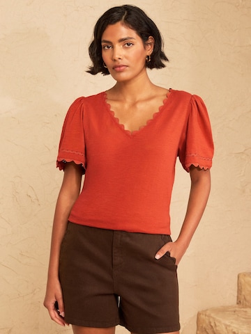 love & roses - Camiseta en naranja