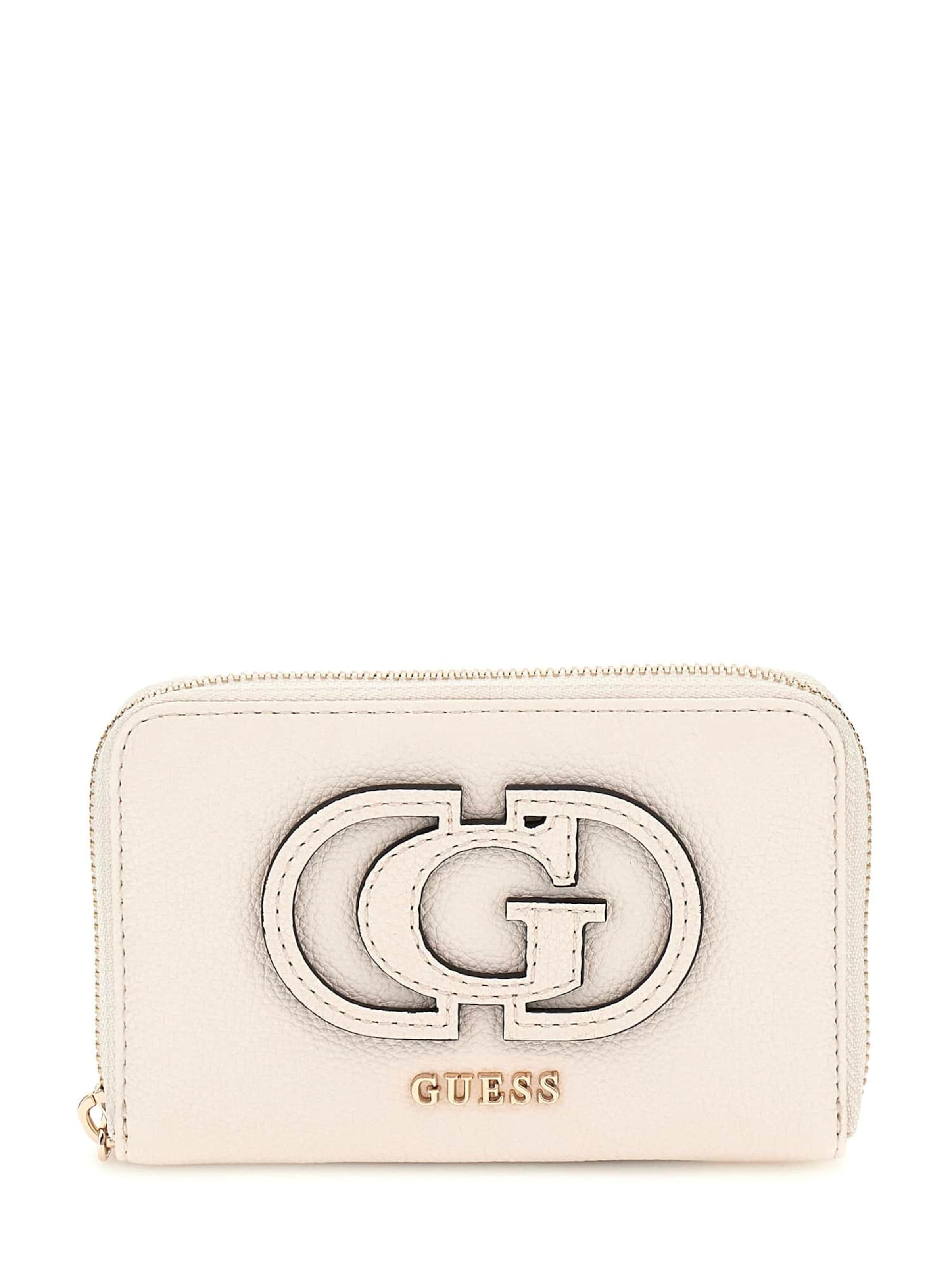 GUESS Wallet 'Calebra' in White: front
