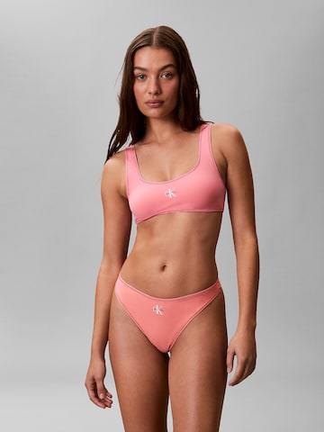 Calvin Klein Swimwear Korzetová Horní díl plavek 'CK Monogram' – pink: přední strana