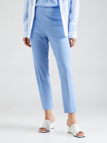 BOSS Regular Trousers with creases 'Tilunara' in Blue: front