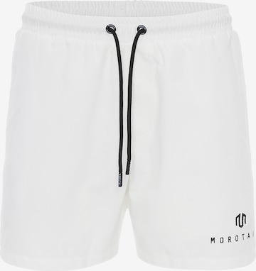 MOROTAI Badeshorts 'ESSENTIAL' in Weiß: Vorderseite