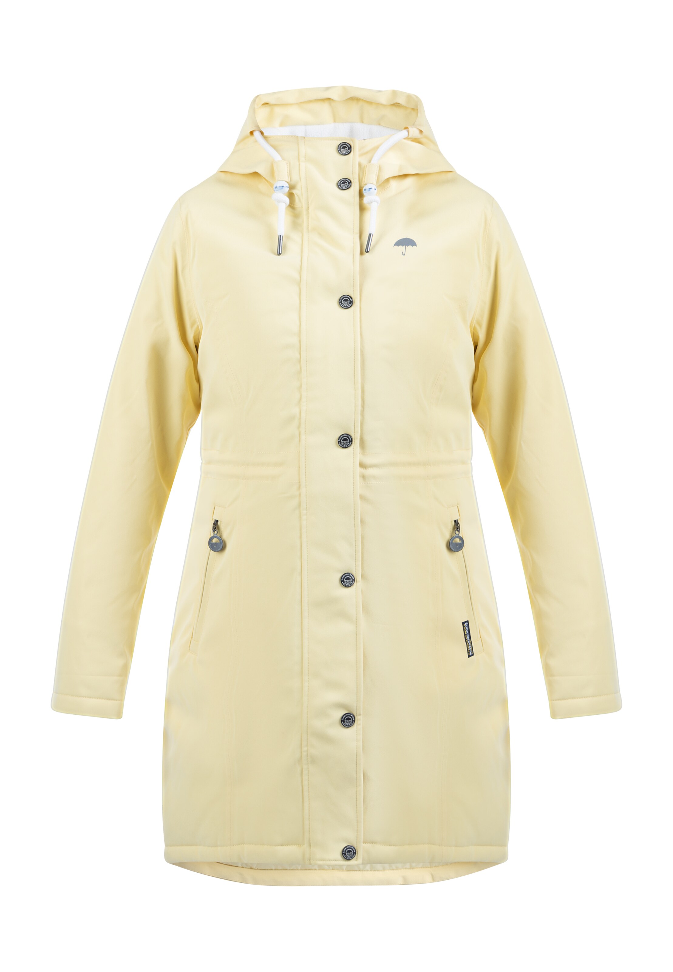 Schmuddelwedda Functionele mantel in Geel: voorkant