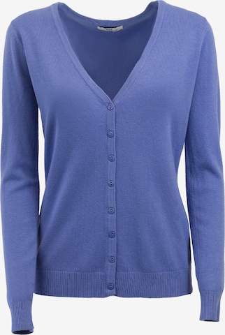 Influencer Knit Cardigan in Blue: front